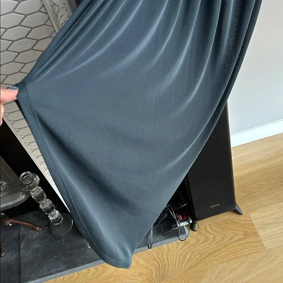 ZARA BLUE/GRAY KNOTTED ASYMMETRIC DRESS - ZW COLLECTION - Picture 5 of 7